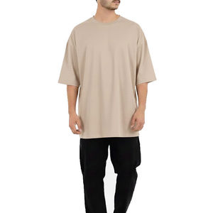 Custom Logo Streetwear Box Cut Tee T Shirt Heavyweight Cropped Top T Shirt Graphic Cotton Oversized Boxy Fit T-Shirt Men - Product Image 1
