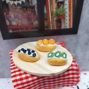 Maison de poupée miniature Offre Spéciale Sandwich fait maison Dessert Shop Lovely Delicious Food Scale 1:12 - Product Image 5