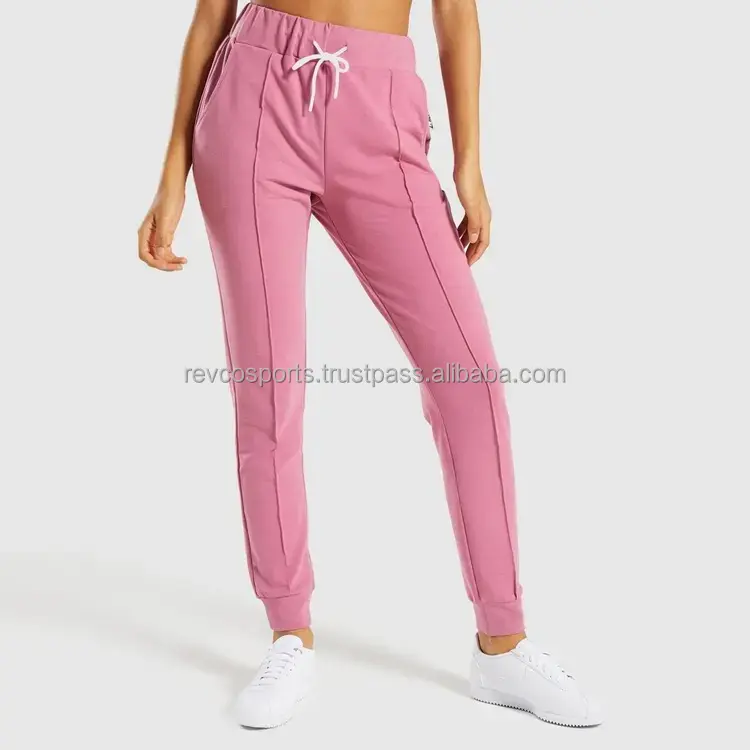 Bayanlar spor giyim gevşek fit Sweatpants İpli yüksek bel pembe kadın Joggers yeni stil Yoga rahat kadın Sweatpants