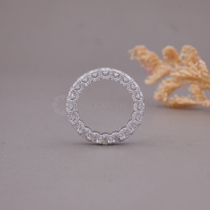 Nouvelle bague en diamant rond cultivé en laboratoire, design moderne, en or blanc, bague éternité, bijoux fins en diamant pour femmes - Product Image 5