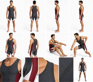 Unisex Purple White Striped Printed Sleeveless Rowing <b>Wetsuit</b> Bodysuit V-neck Front Logo Polyester All Seasons Windproof Durable - Product Image 2