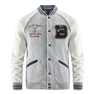 Chaqueta Varsity Casual de Calidad Personalizada para Hombre, Cuello Alto, Ropa de Calle, Chaqueta Varsity para Invierno - Product Image 1