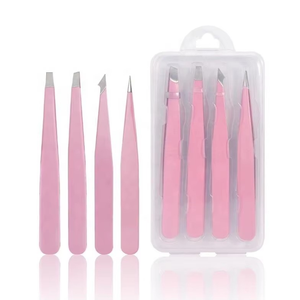 Pinzas Profesionales de Acero Inoxidable para Cejas con Punta Inclinada, Alta Calidad, con Logotipo Personalizado, Venta al Por Mayor - Product Image 2