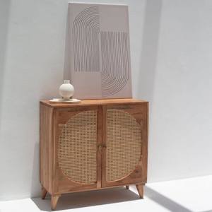 Buffet et armoire de rangement Vandana Falcon Prime en rotin et bois d'acacia pour un rangement moderne à la maison - Product Image 3