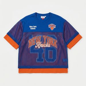 T-shirt de performance en maille style New York Knicks, vente en gros |   Vêtements pour supporters sportifs |   Fabricant de vêtements de sport OEM - Product Image 1
