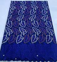 Tissu en dentelle africaine de luxe personnalisé 100 % soie et polyester respirant et écologique pour robes de mariée nigérianes (Royaume-Uni)