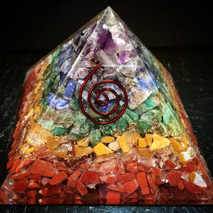 <b>Orgonite</b> Chakra Reiki Copper Dust Healing Pyramid Wholesale Natural Healing Stone for Meditation - Product Image 3