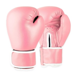 Gants de boxe d'entraînement de qualité supérieure, marque personnalisée, évacuation de l'humidité, fermeture auto-agrippante, support de poignet, rose - Product Image 1