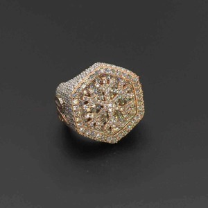 Bague de luxe Hip Hop en moissanite et diamant, en argent sterling 925, entièrement sertie, bijoux pour hommes, pour les détaillants de mode et les vendeurs en ligne - Product Image 6