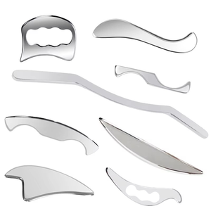 Outil de massage Gua Sha en acier inoxydable lisse et durable pour le grattage des tissus musculaires et des cicatrices, thérapie physique - Product Image 2