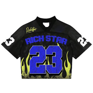 Camisetas Deportivas de Fútbol Americano para Hombre de Primera Calidad al por Mayor, Camisetas de Manga Corta con Bordado de Parches Personalizados - Product Image 2