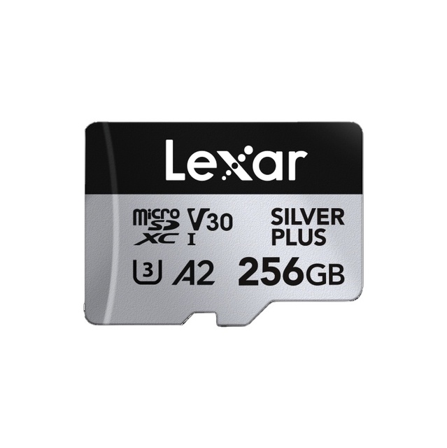 Lexar Professional SILVER PLUS for MicroSDXC UHS-I Memory Card Durable Plastic LMSSIPL256G for Storage