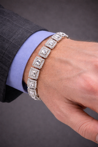 Premium Cushion Cut Lab Grown Diamond Tennis <b>Bracelet</b> 10KT Gold Luxury Iced Out High End Party Wear Gift Jewelry Elegant Design - Product Image 2