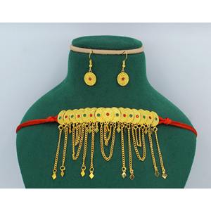 Necklace With Earrings <b>Jewellery</b> Set Goldplated Pure Brass High Quality Uae Dubai Made in India <b>Fashion</b> Jewelry Necklace - Product Image 1