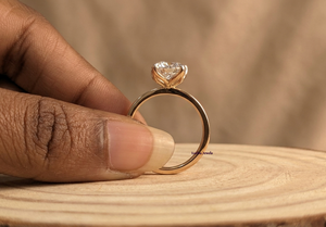 2.50 Ct Radiant Cut Lab Grown <b>Diamond</b> Solitaire Engagement <b>Ring</b> IGI Certified Solid 14K Yellow Gold Lotus Petal Four Anniversary - Product Image 3