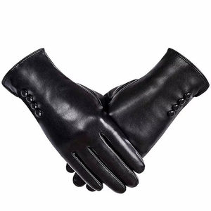 Hot Selling Men's Genuine Leather Bike Wear Gloves UV Protection New Design Retro Style Breathable Touchscreen Waterproof Gloves - Product Image 1