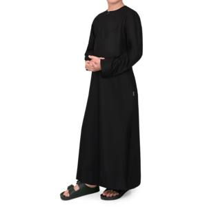 Túnica Musulmana Personalizada para Hombres del Medio Oriente, Caftán con Cuello Alto, Islámico, Talla Grande, Manga Larga, para Niños, Modesto, de Algodón - Product Image 3