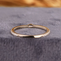 Anillo de Eternidad Apilable de Oro Sólido de 14K con Diamante Cultivado en Laboratorio Marquise de Vana Jewels, Certificado por IGI, Joyería de Aniversario
