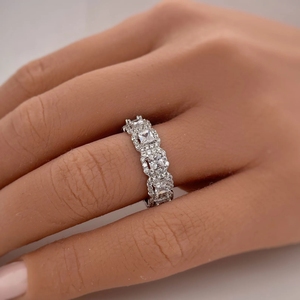 Nouvelle Collection : Bague de Fiançailles en Argent 925 Anti-ternissement, Moissanite VVS Taille Coussin, Bijou Hip Hop Bling, Certifiée IGI pour Mariage et Fêtes - Product Image 4