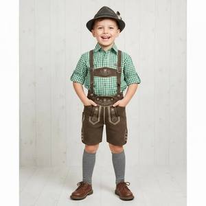 Ensemble de Lederhosen Personnalisé pour Enfants, Broderie de Logo Personnalisée, Cuir Véritable de Haute Qualité, Tenue Bavaroise pour l'Oktoberfest pour Garçons - Product Image 2