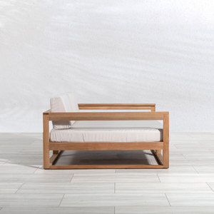 Canapé d'extérieur en teck massif de qualité supérieure avec coussins résistants aux intempéries pour l'hôtellerie et l'utilisation au bord de la piscine - Product Image 6