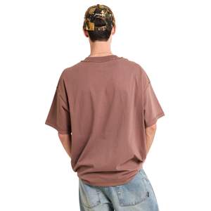 Nueva Camiseta de Hombre de Color Sólido, Manga Corta, Casual, Holgada, con Costuras Invertidas, 100% Algodón Jersey, Transpirable - Product Image 2
