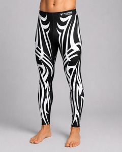 Matériau léger assurant une flexibilité maximale et un confort supérieur dans les leggings classiques pour hommes, fabriqués avec des tissus respirants - Product Image 2