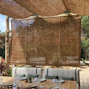 Voile d'ombrage en fibre de coco BLUE LOTUS Modèle Aaron avec structure en fer durable, prête à être expédiée pour patio, pergola, plage et usage commercial - Product Image 4