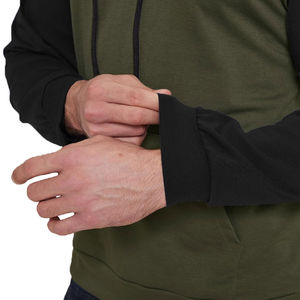 Sweat à capuche d'hiver pour homme, style décontracté vintage américain, 100% coton, logo personnalisé, manches longues, doublure en tissu éponge, broderie - Product Image 5