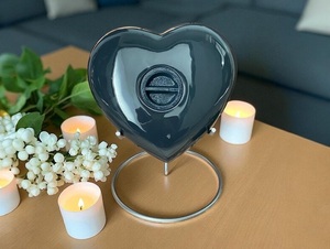 Heavenly Cross Heart Urn for Human & Pet <b>Ashes</b> Eco-Friendly Durable Cremation <b>Keepsake</b> Heart Cremation Urn Heavenly Cross Heart - Product Image 4