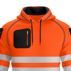 Sudaderas de trabajo de alta visibilidad con reflectores, logotipo y talla personalizados, nuevas y de primera calidad, para minería y construcción. - Product Image 3