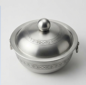 ชุดอาหารสเตอร์ลิง ถ้วยโลหะเคลือบเงินแบบวินเทจ สำหรับใช้ในครัวเรือน - Product Image 2