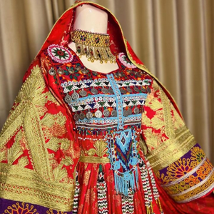 Conjuntos de Vestidos Plisados de Alta Calidad Estilo Bohemio Gitano Afgano con Borlas y Monedas Antiguas Bordadas, Hechos a Mano, Estilo Tribal Étnico para Mujer - Product Image 2