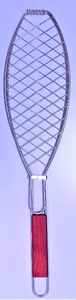 Cesta para asar pescado de acero inoxidable con mango de madera resistente al calor, venta al por mayor - Product Image 2