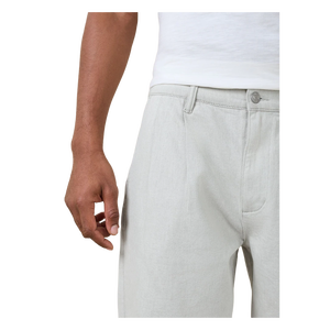 Pantalon blanc décontracté pour l'été, coupe ample, taille moyenne, couleur unie, tissu tissé - Product Image 5