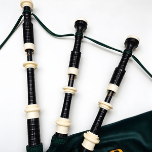 แบ็กไปป์คุณภาพสูง JB Hawks รุ่น Great Highland Bagpipe-001 สีงาช้าง พร้อมหัวแหวนแบบขัดเงา ตกแต่งด้วยลูกปัดอย่างประณีต - Product Image 4