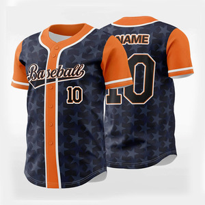Good Quality Baseball Jerseys Team Wear Baseball Uniform Set Wholesale and Low Price Baseball Jersey Custom Baseball Jersey <b>Navy</b> - Product Image 1