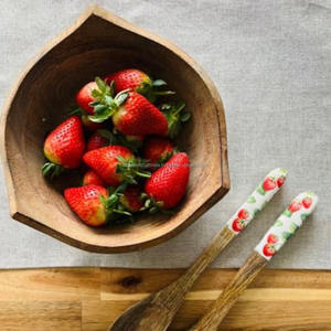 <b>Mango</b> <b>Wood</b> Serving <b>Bowl</b> Best Quality Durable Handmade Design Perfect for Home Kitchen Dining Table Food Serving Use - Product Image 1