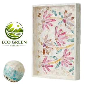 Plateau en nacre de haute qualité, coquille de mer naturelle du Vietnam, plat de service fait main, plateau décoratif, vente en gros, prix compétitif - Product Image 4