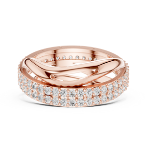 Rose <b>Gold</b> Diamond Bracelet Women's Luxury Round Brilliant Cut Natural Diamonds Wedding Jewelry <b>Bangle</b> - Product Image 5