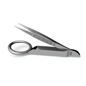 Pince Loupe de Précision 3,5 Pouces avec Loupe Intégrée, en Acier Inoxydable de Qualité Allemande, Pointe Fine, pour Usage Médical et Chirurgical - Product Image 1