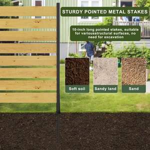 Écran de confidentialité en bois de cèdre 55 \ "x 38,5 \" murs de stockage extérieur boîtier d'équipement de piscine boîtiers de poubelle stockage d'air - Product Image 5
