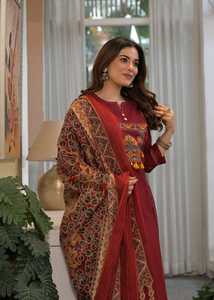 Robe Abaya brodée pour femmes, manches longues, col en V, longueur cheville, robe modeste pour tous les jours et les fêtes - Product Image 6