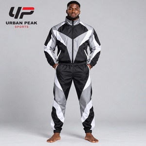 Chándal moderno para hombre, material de nailon flexible, corte deportivo, ideal para correr, hacer ejercicio, entrenamiento físico y uso al aire libre. - Product Image 1