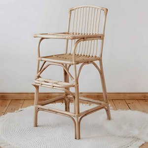 Sustainable rattan baby feeding chair cheap price wholesale handmade cane high chairs for <b>kid</b> - Product Image 4