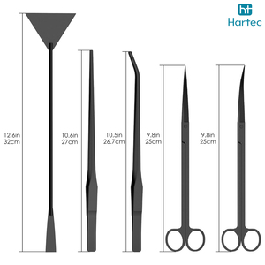 Kit de Herramientas para Acuarios de Acero Inoxidable Negro Mate, Tijeras para Recortar Plantas Acuáticas, Pinzas, Juego de Mantenimiento para Peceras - Product Image 2