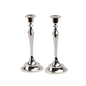 Support à bougie classique en argent, bougeoir moderne en métal, fait main, décoration de Noël pour la maison, accent de table pour réception de mariage - Product Image 4