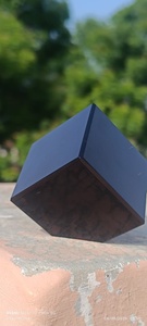 Cube d'obsidienne noire naturelle, pierre de cristal polie, pierre décorative, pierre de guérison, décoration intérieure, méditation, objet de collection - Product Image 3