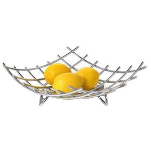 Panier à fruits élégant en métal ajouré pour le rangement sur comptoir de cuisine, avec motif artistique et support stable - Product Image 4