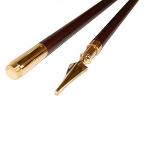 Mástil de bandera táctico de madera hecho a mano con bordado y accesorios plateados, para publicidad. - Product Image 2